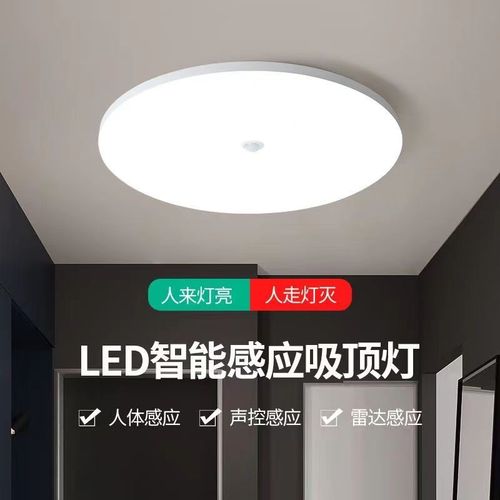 感应吸顶灯楼梯过道灯楼道走廊灯红外人体雷达感应灯智能声控灯